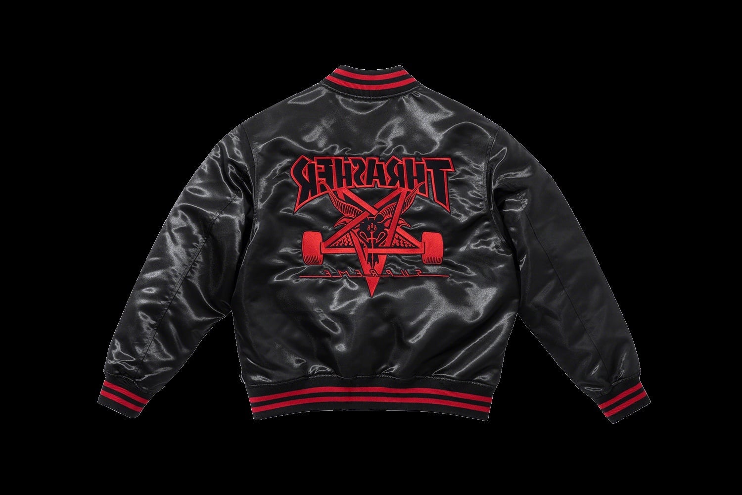 Supreme®/Thrasher® Satin Varsity Jacket view 8